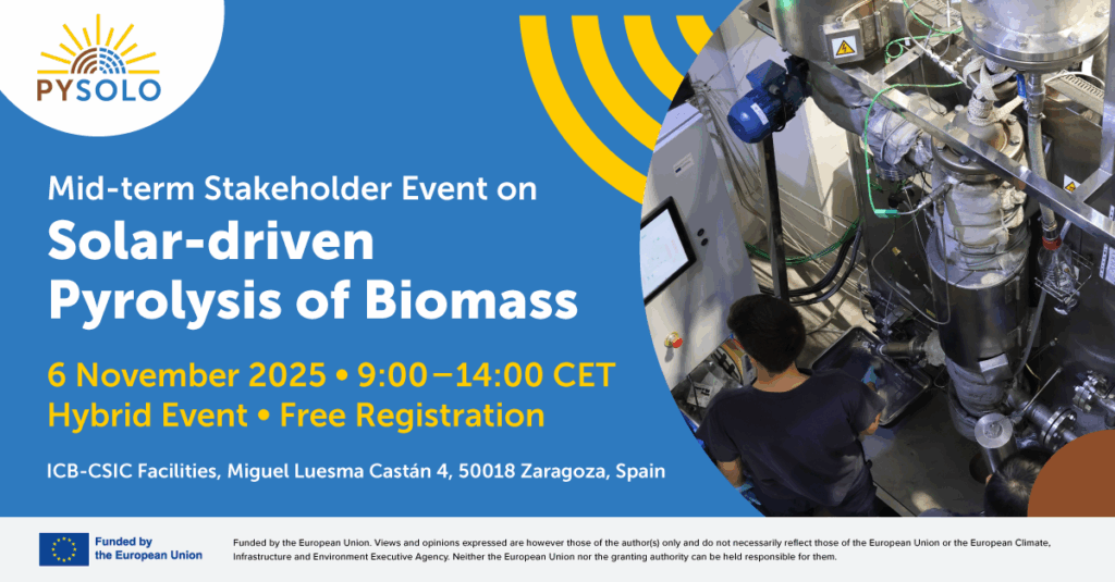 25 07 29 pysolo stakeholder event solar driven pyrolysis of biomass